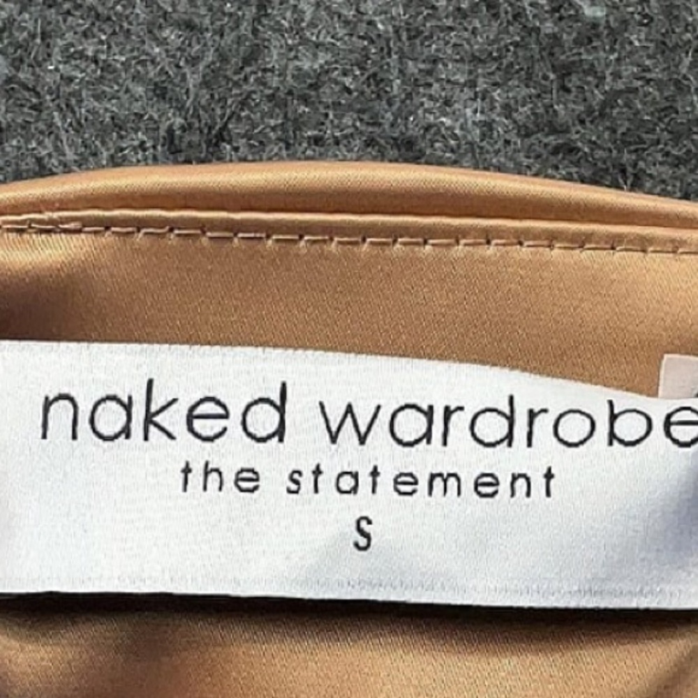 Naked Wardrobe Brown Tan Bodycon Tube Top Sleeveless Dress Small - Picture 4 of 4